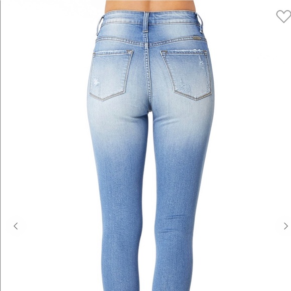 Kancan Destroyed Frayed Hem Ankle Skinny Jeans - Picture 9 of 9